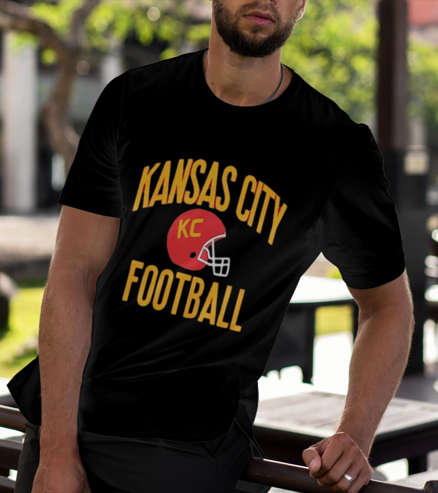 Kansas City KC Football Helmet T-Shirt