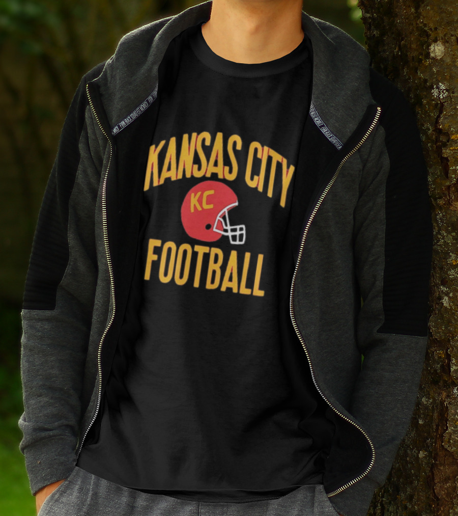 Kansas City KC Football Helmet T-Shirt