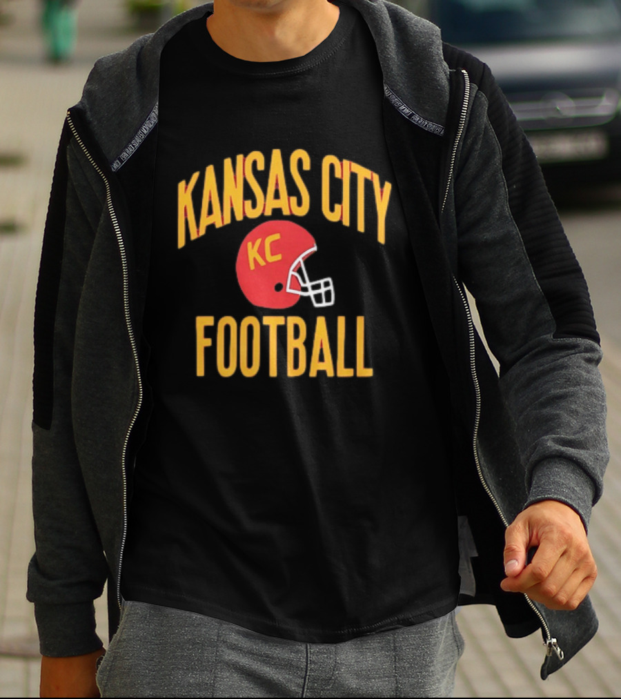 Kansas City KC Football Helmet T-Shirt