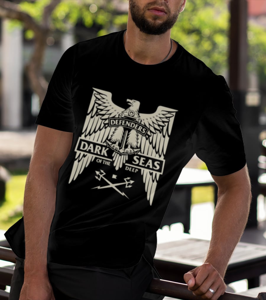 Dark Seas Defenders Of The Deep Homeland Stock LS Black T-Shirt