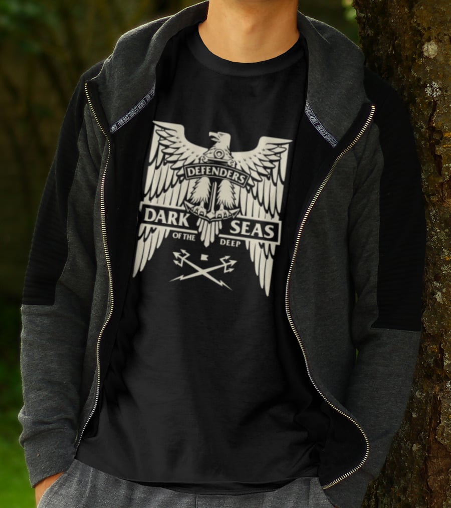 Dark Seas Defenders Of The Deep Homeland Stock LS Black T-Shirt