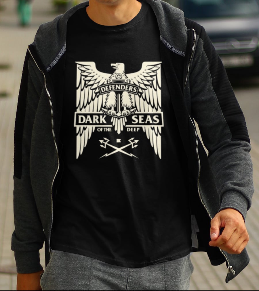 Dark Seas Defenders Of The Deep Homeland Stock LS Black T-Shirt
