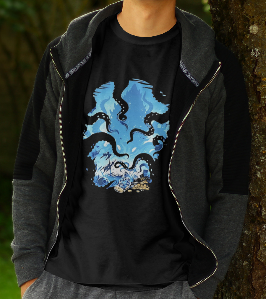Dungeons And Dragons Kraken Nautical Sea Creature RPG Fantasy T-Shirt