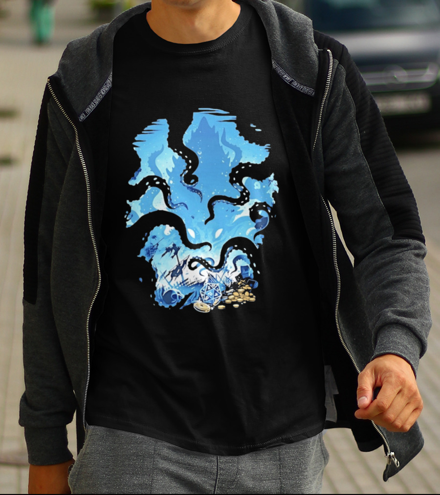 Dungeons And Dragons Kraken Nautical Sea Creature RPG Fantasy T-Shirt