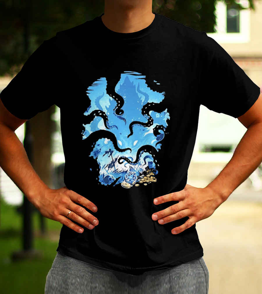 Dungeons And Dragons Kraken Nautical Sea Creature RPG Fantasy T-Shirt