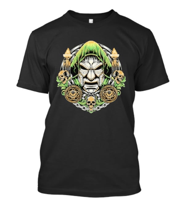 Doctor Doom Welcome To The Age Of Doom Skull And Torches T-Shirt