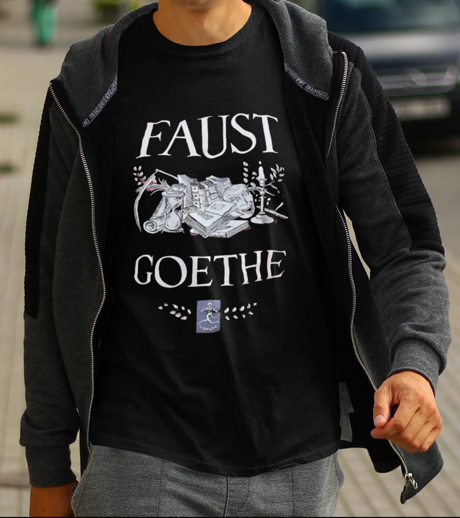 Faust Goethe Modern Library Candles Books Hourglass Art Literature T-Shirt