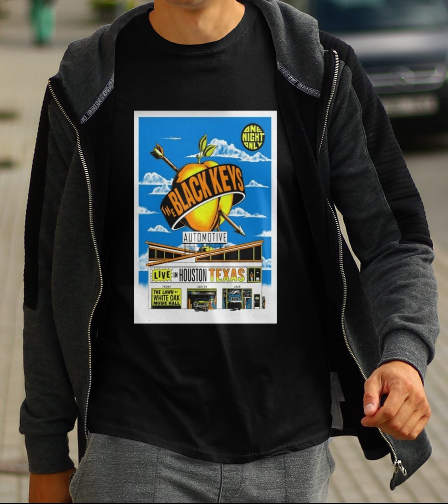 The Black Keys Live Houston Texas July 24 2026 One Night Only White Oak Music Hall T-Shirt