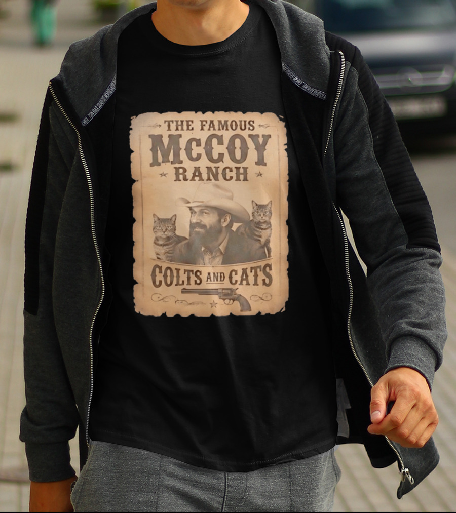 The Famous McCoy Ranch Colts And Cats Wild West Nostalgia T-Shirt