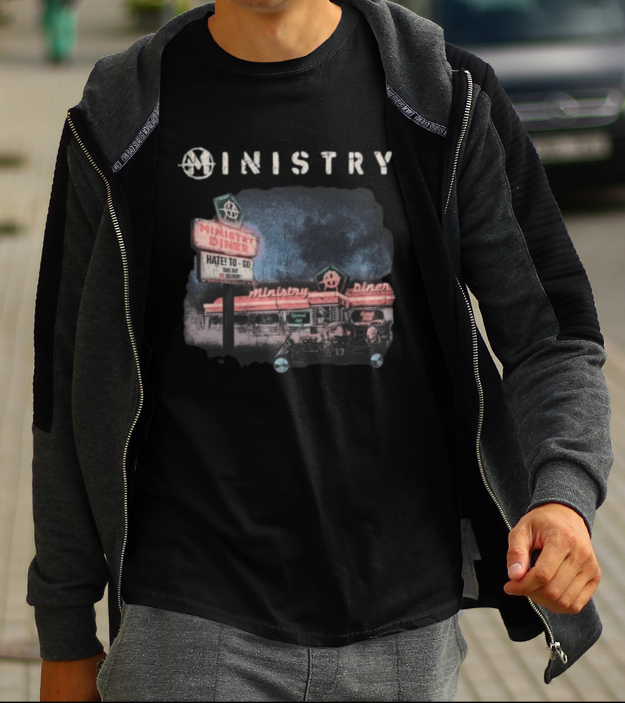 Ministry Store Hate To Go Diner Black Ministry Diner 13 Haze T-Shirt