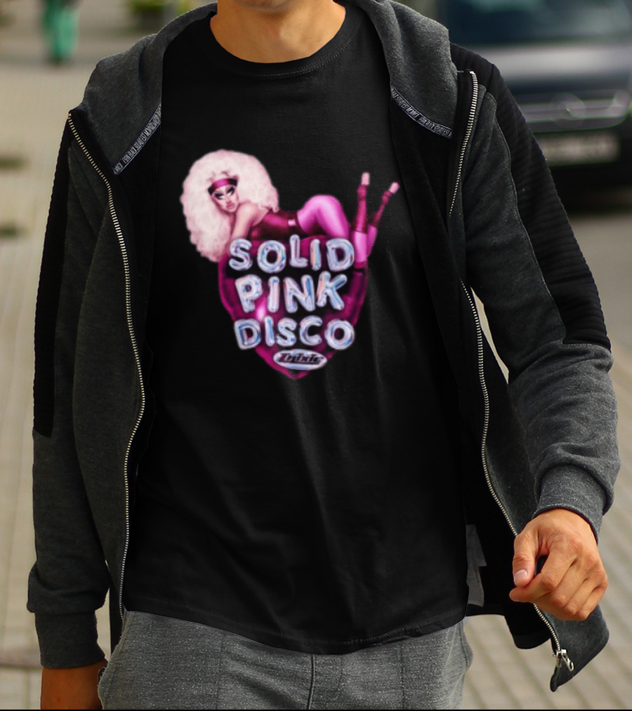 Trixie Mattel Solid Pink Disco Balloon Heart T-Shirt
