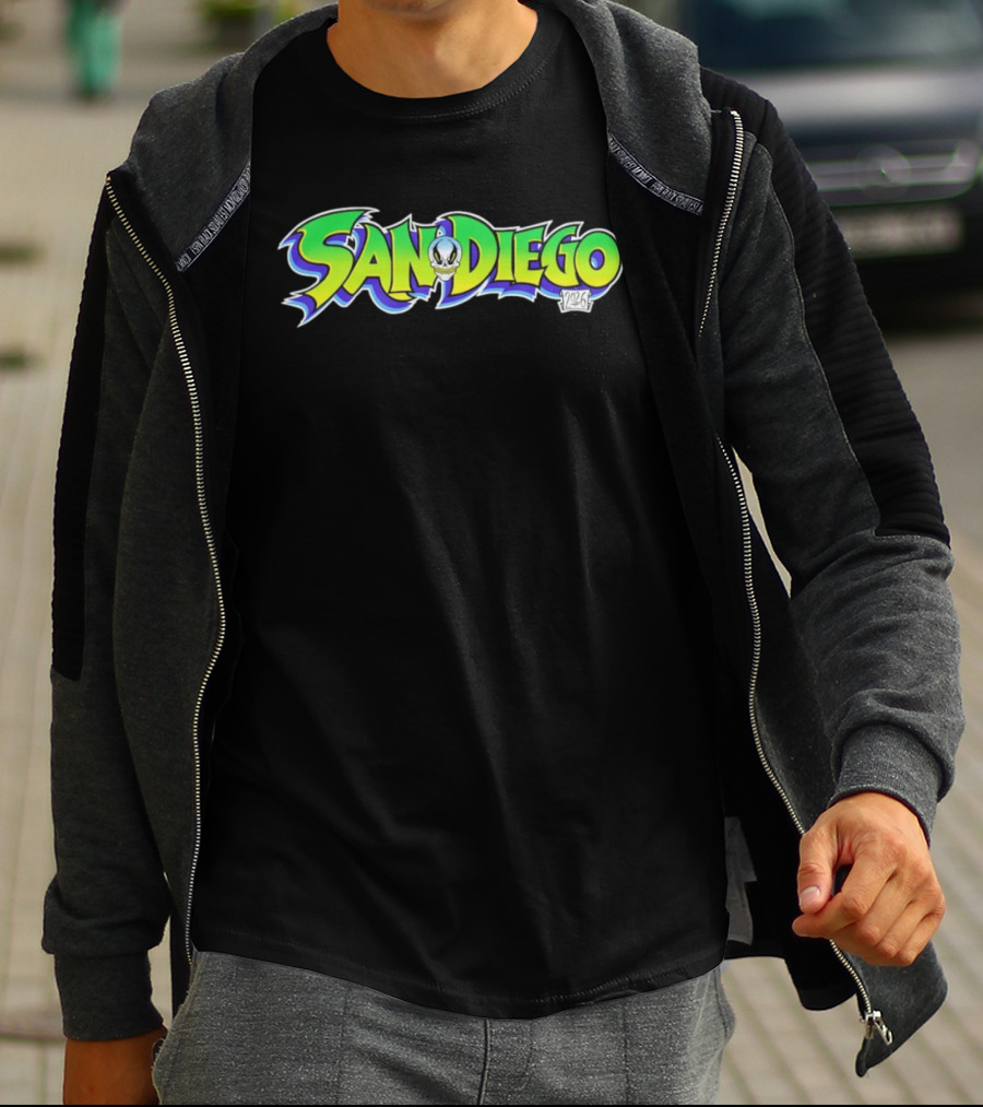 San Diego 2026 Skull Graffiti T-Shirt