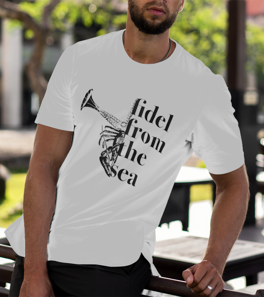 Fidel From The Sea Lobster Surreal Political Satire T-Shirt