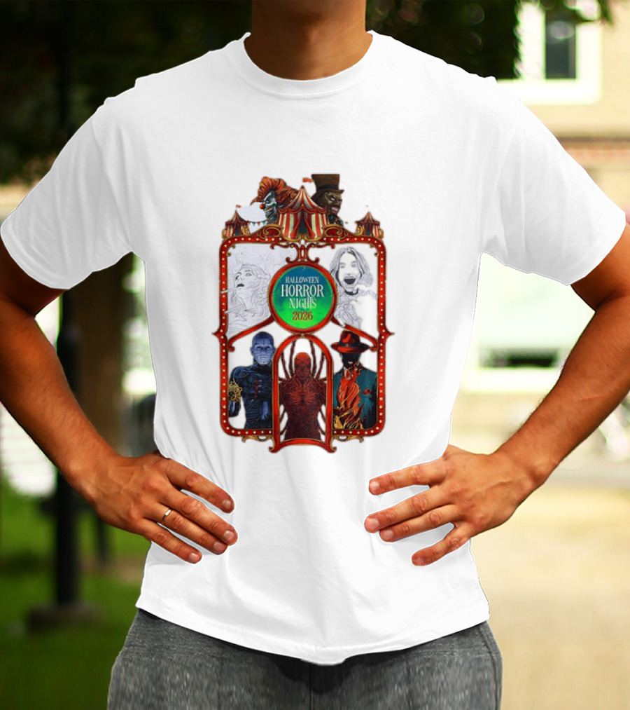 Halloween Horror Nights 2026 Universal Studios Characters Carnival T-Shirt