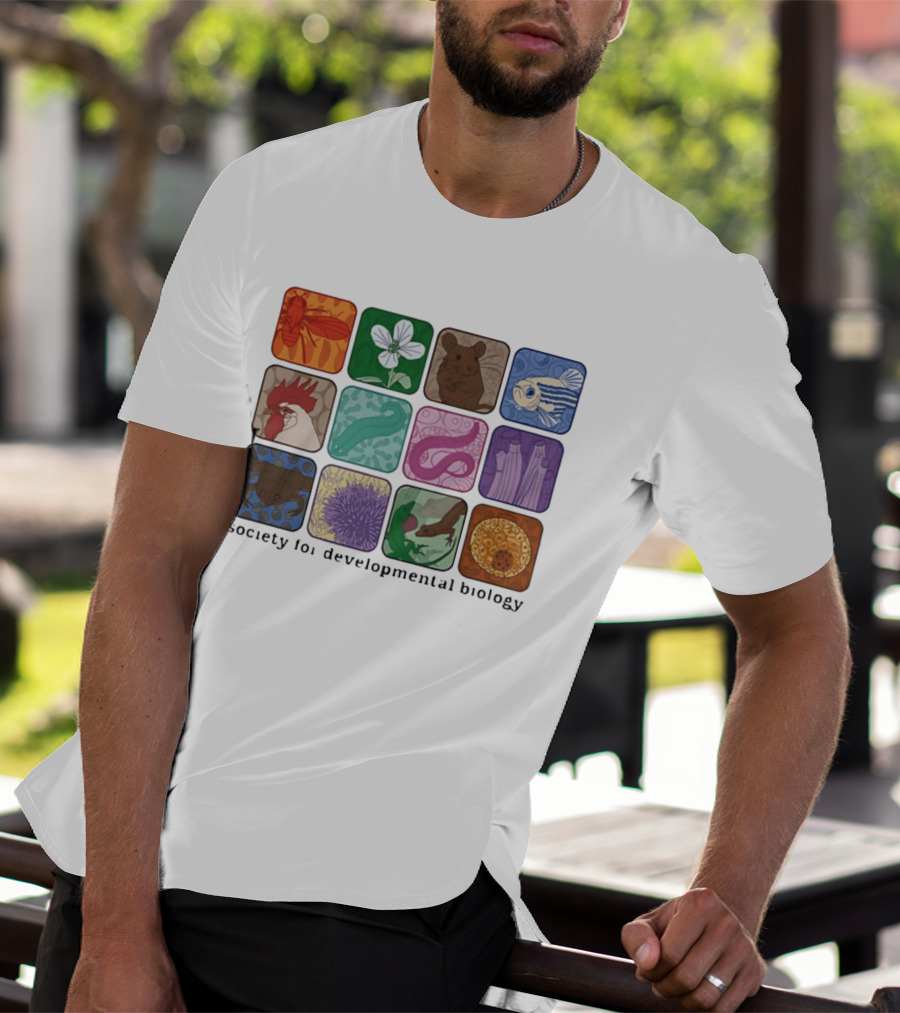 Society For Developmental Biology Organism Insect Flower Rodent Fish Chicken Worm Frog Cells T-Shirt