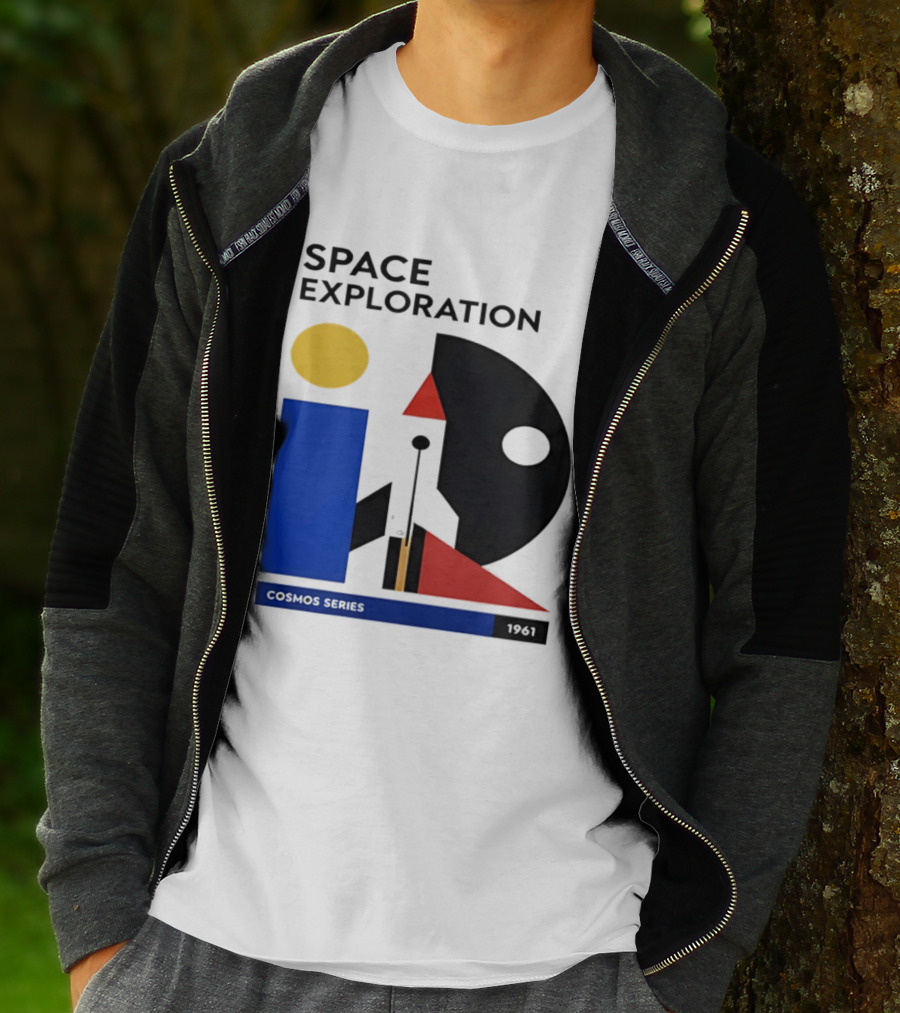 Space Exploration 1961 Cosmos Series Retro Geometric T-Shirt