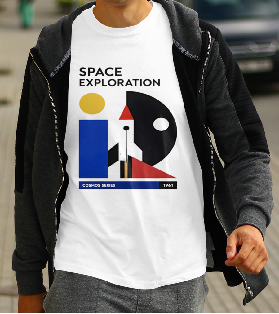 Space Exploration 1961 Cosmos Series Retro Geometric T-Shirt