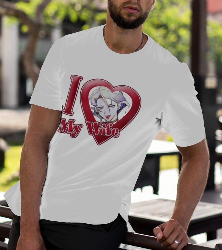 I Love My Wife Anime Heart Waifu T-Shirt