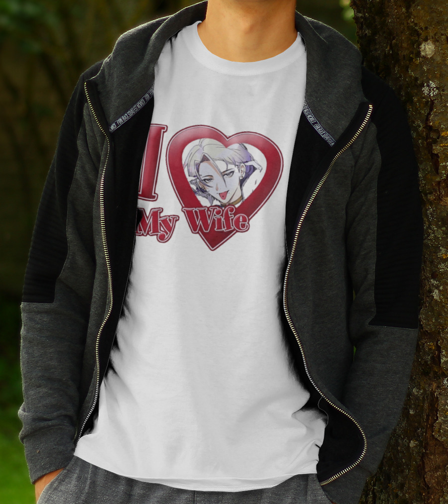 I Love My Wife Anime Heart Waifu T-Shirt