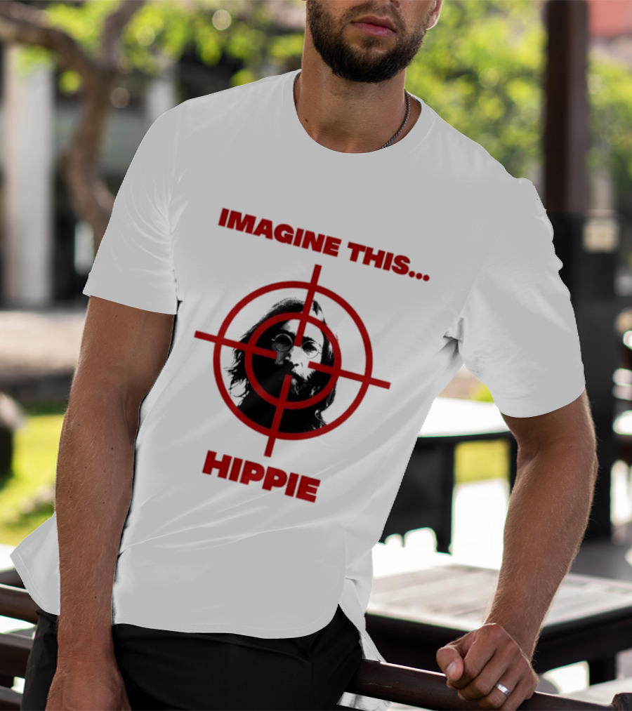 Imagine This Hippie With Target Overlay T-Shirt