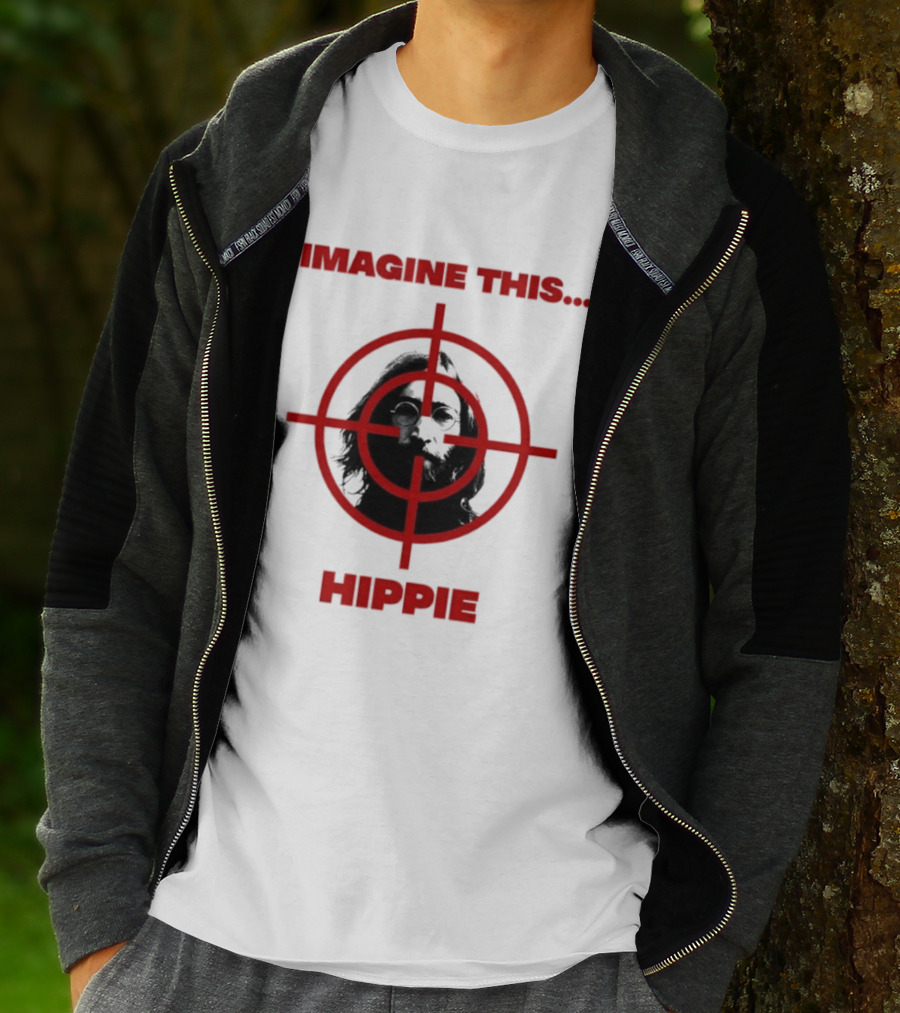 Imagine This Hippie With Target Overlay T-Shirt