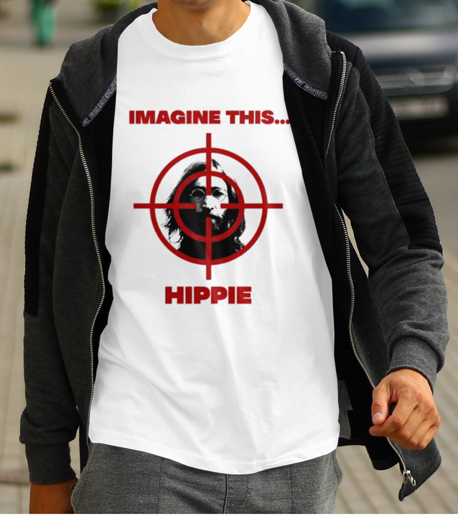 Imagine This Hippie With Target Overlay T-Shirt