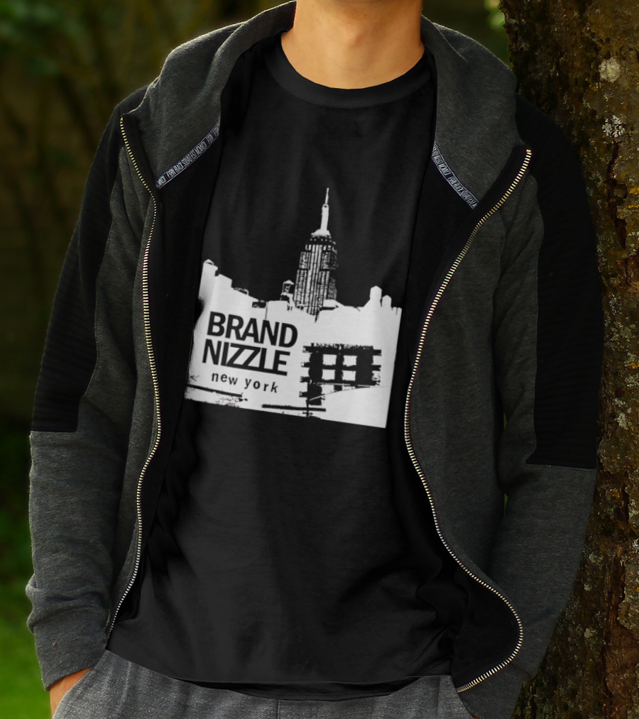 BRAND NIZZLE New York Empire State Building Skyline T-Shirt