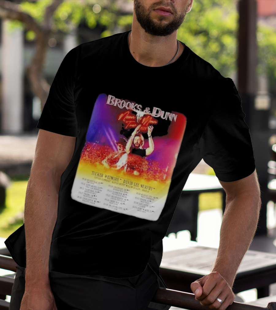 Brooks & Dunn Neon Moon Tour 2026 Tucker Wetmore David Lee Murphy Country Concert Events And Dates T-Shirt