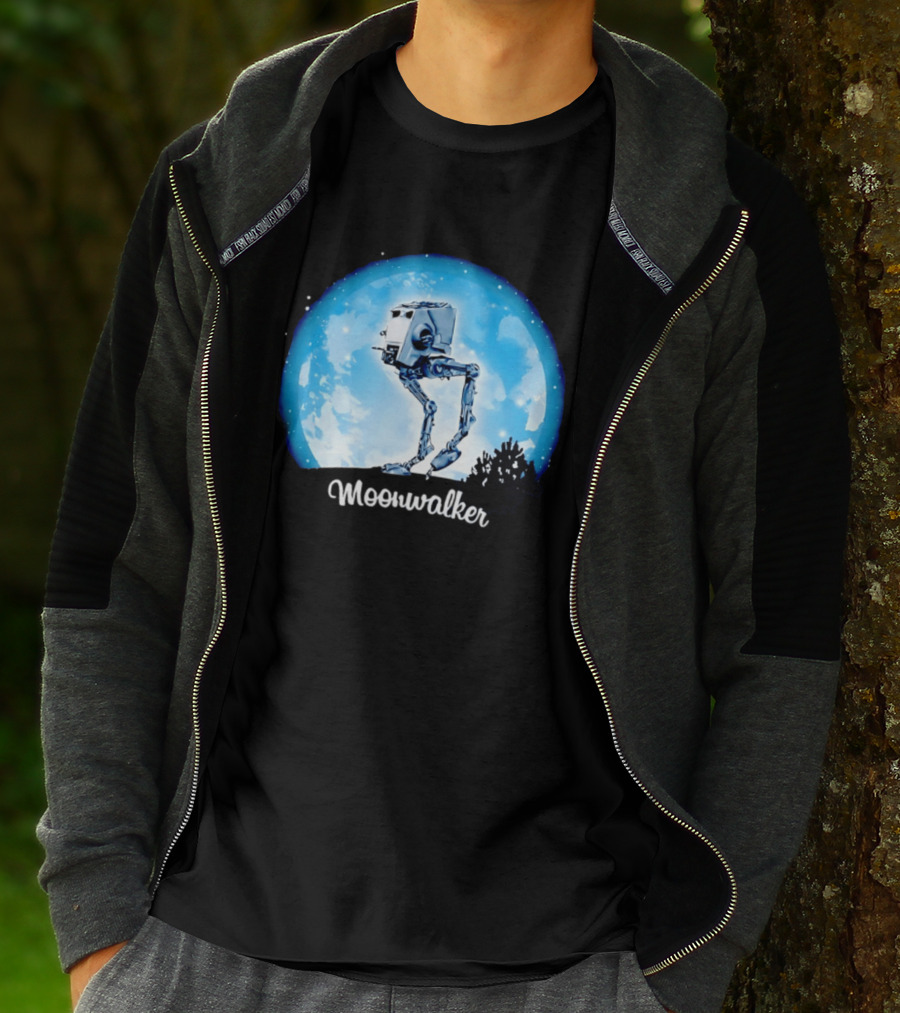 Star Wars AT ST Moonwalker Imperial Walker Moon Scene T-Shirt