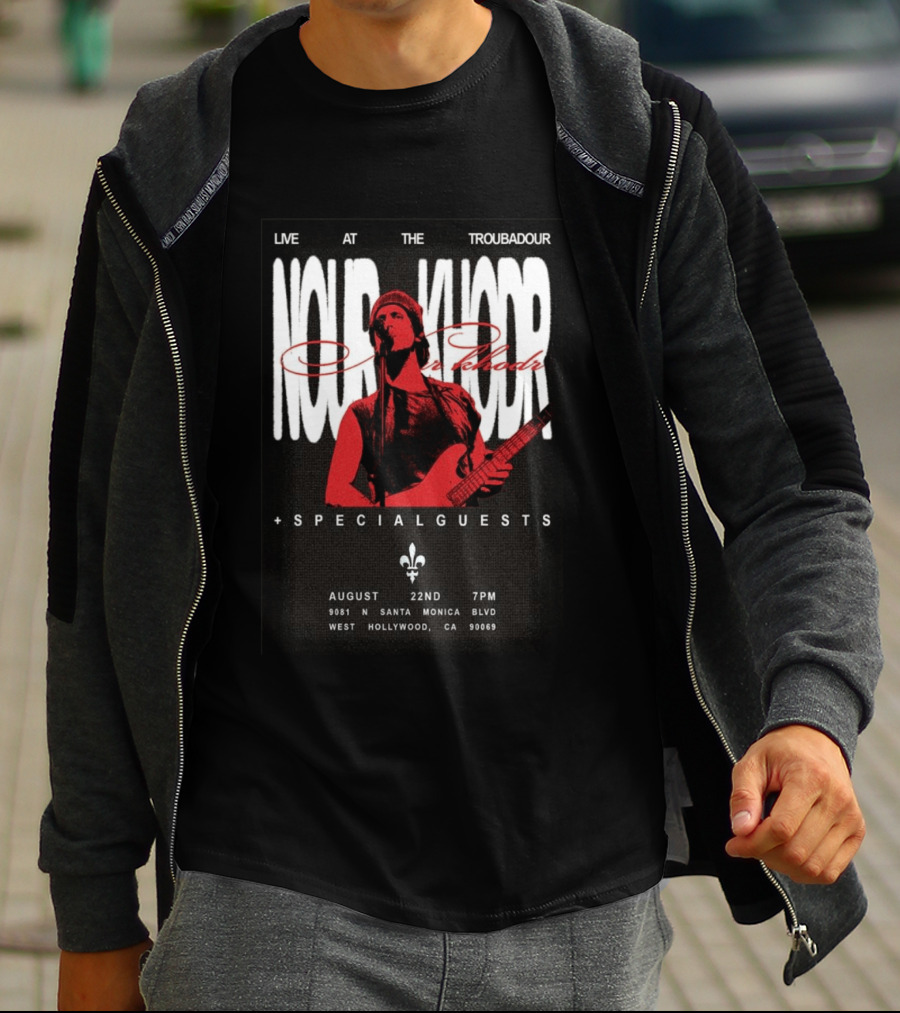 Nour Khodr Live At The Troubadour West Hollywood August 22 2026 With Special Guests T-Shirt