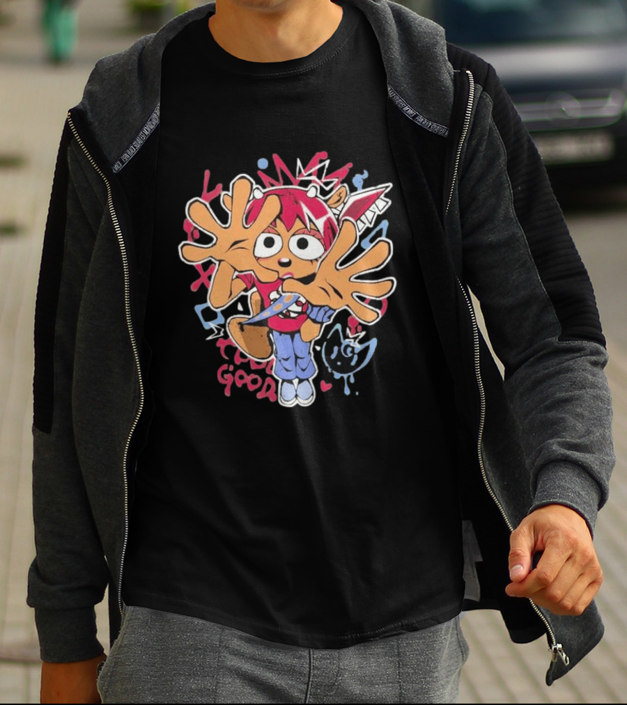 Graffiti Streetwear Character With Graffiti Style Vibes And Expressions T-Shirt