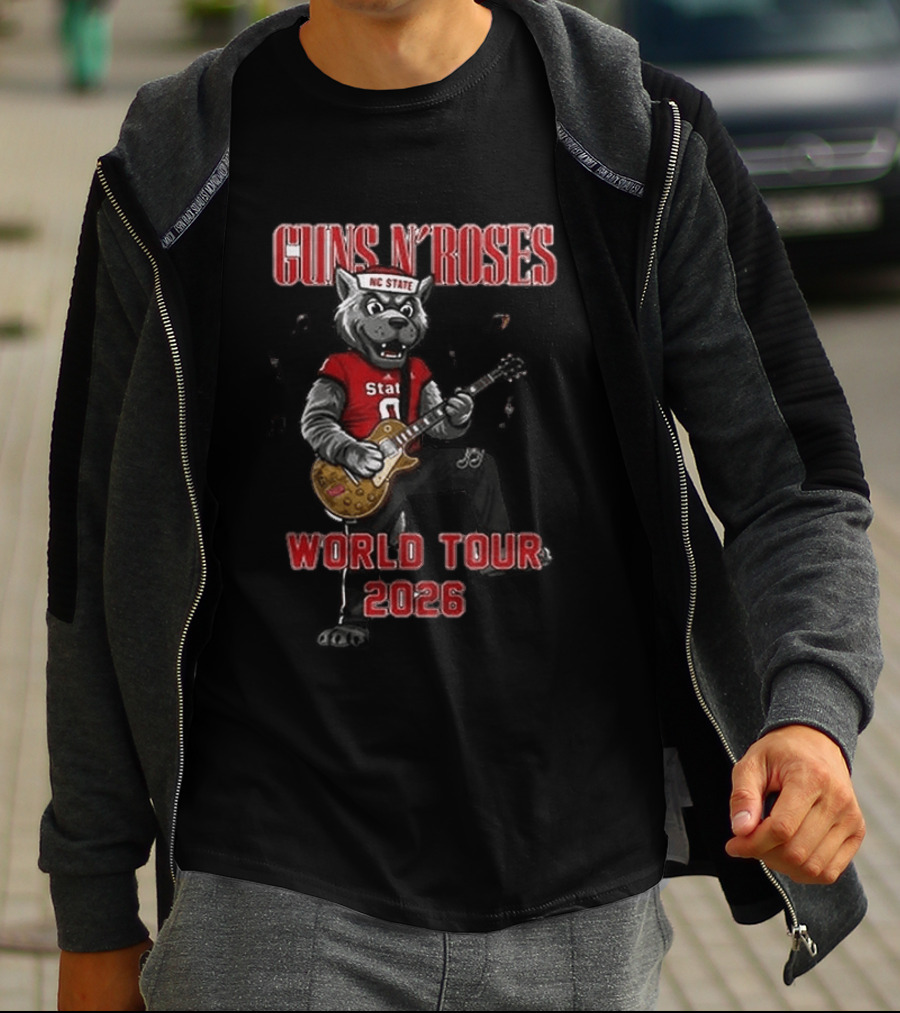 Guns N' Roses NC State Wolfpack World Tour 2026 Carter Finley Stadium July 23 T-Shirt