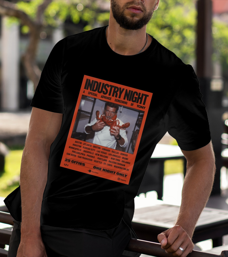 Industry Night A Special Advance Screening Of Tony Live 25 Cities One Night Only T-Shirt
