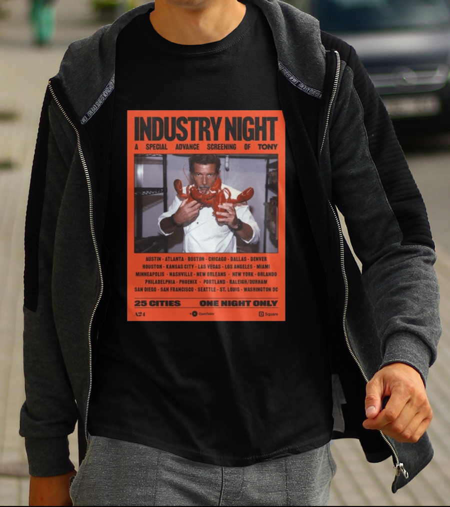 Industry Night A Special Advance Screening Of Tony Live 25 Cities One Night Only T-Shirt