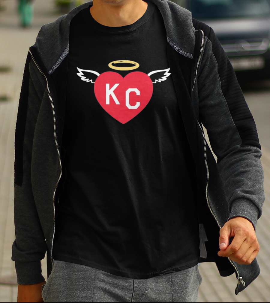 Kansas City Chiefs KC Heart Wings Halo T-Shirt