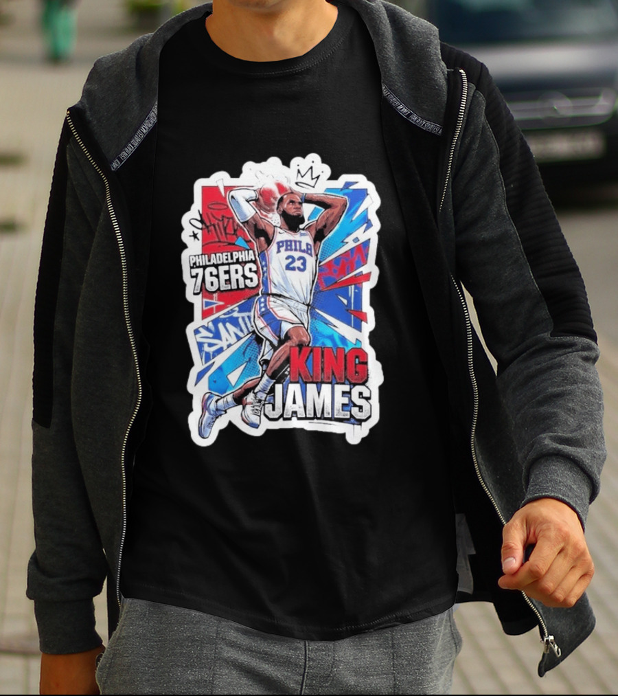 Philadelphia 76ers King James Basketball Fans T-Shirt