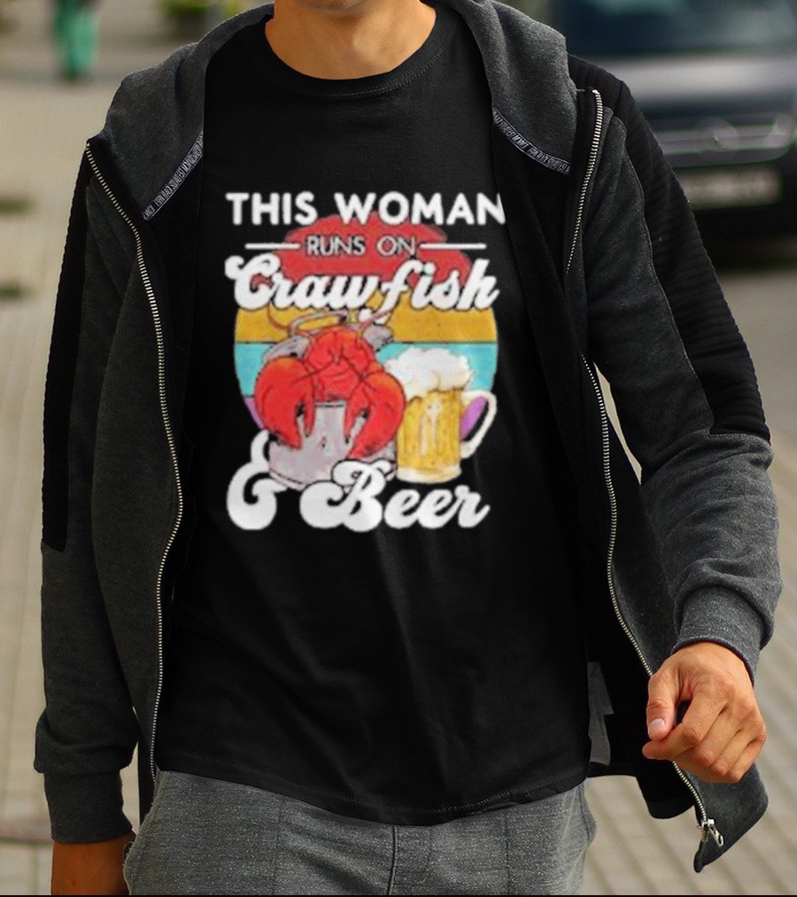 This Woman Runs On Crawfish And Beer With Vintage T-Shirt
