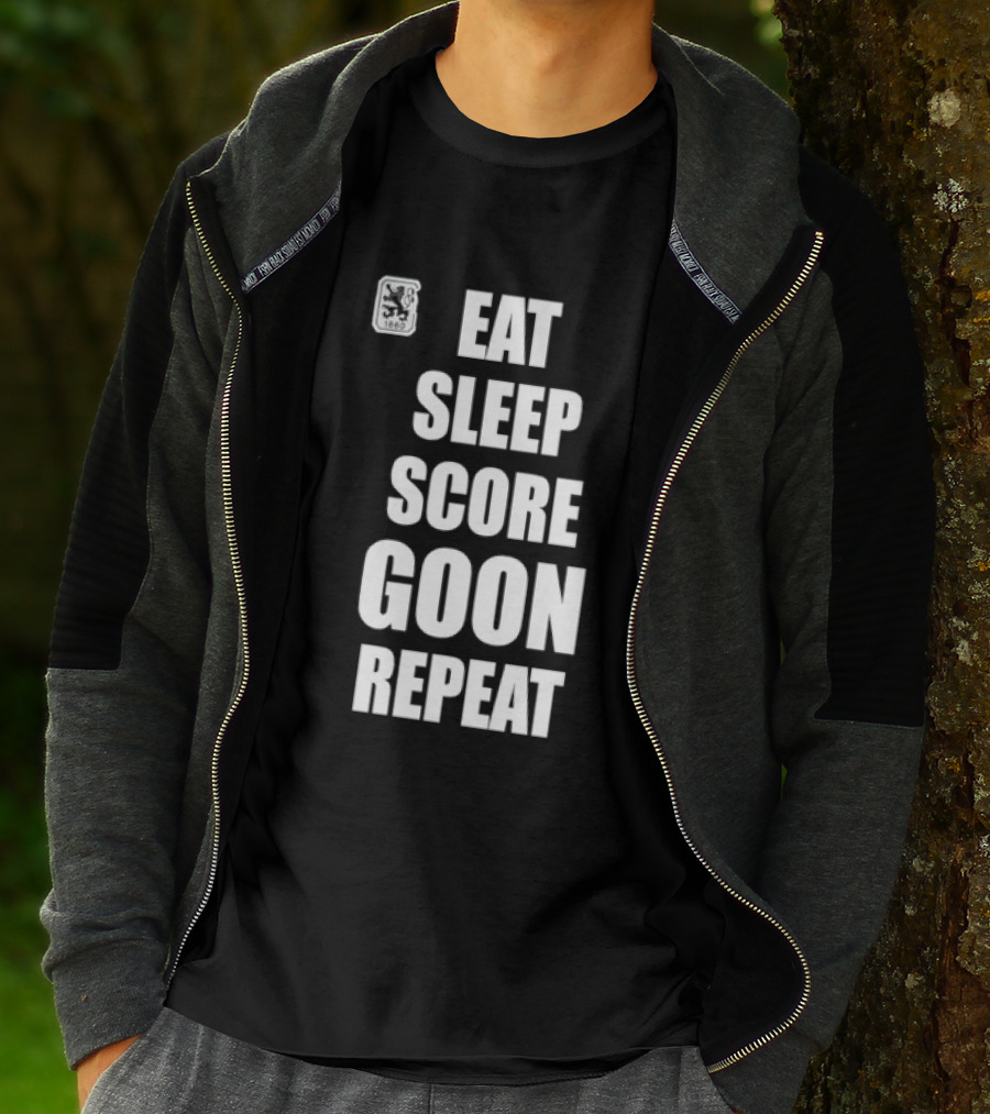 TSV 1860 Munich Eat Sleep Score Goon Repeat Football Fan T-Shirt