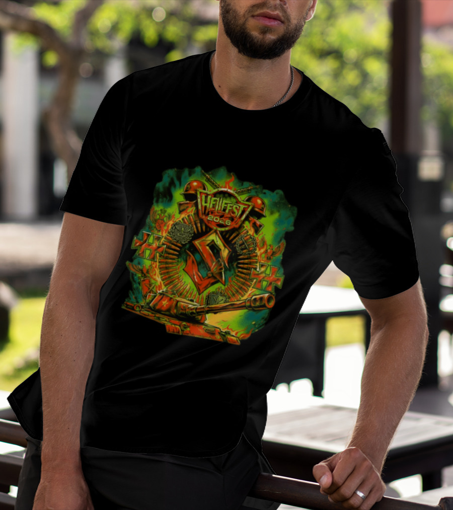 Sabaton Hellfest 2026 Event Flame Tank Skull Cross T-Shirt