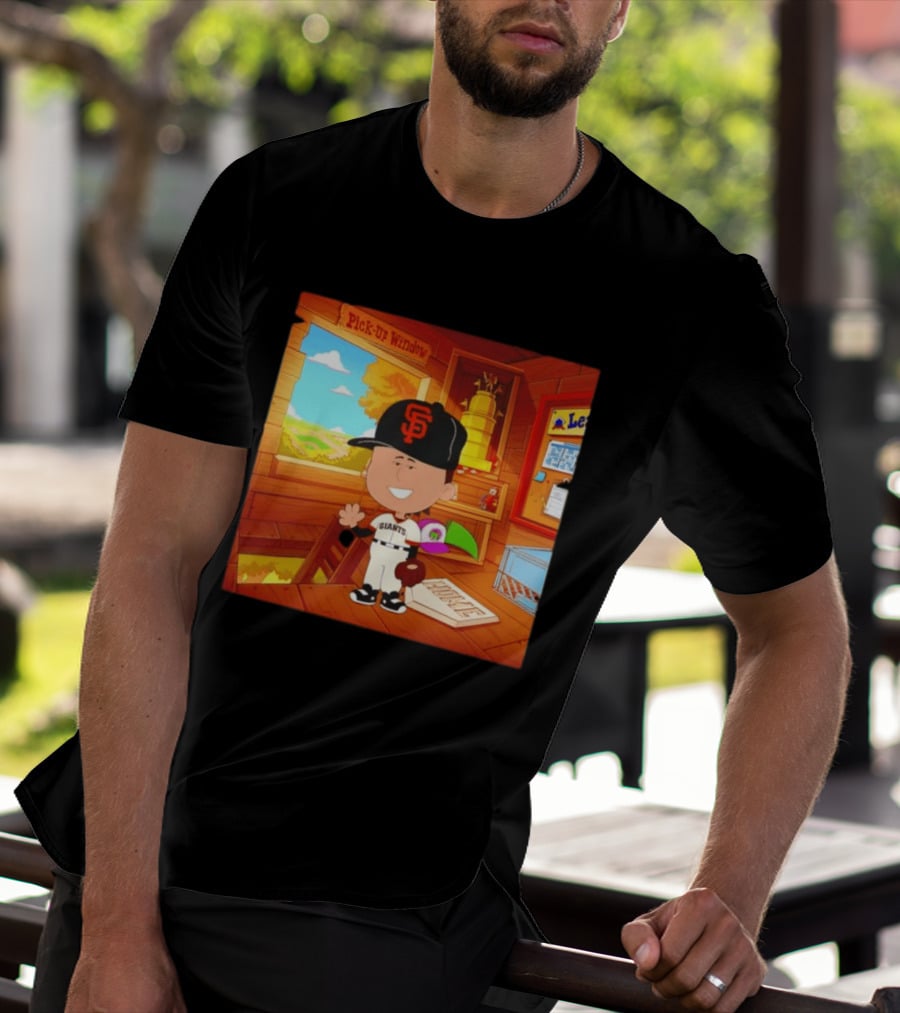 Tyler Mahle San Francisco Giants Baseball Cartoon Peanuts T-Shirt