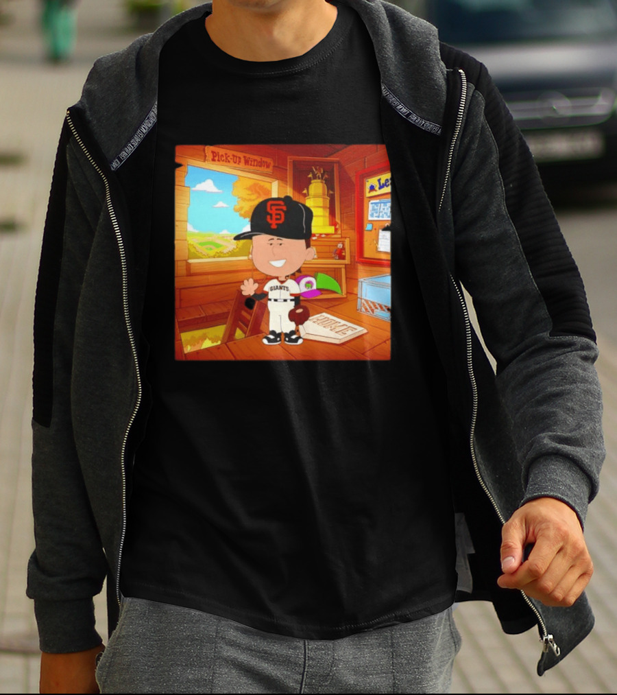 Tyler Mahle San Francisco Giants Baseball Cartoon Peanuts T-Shirt