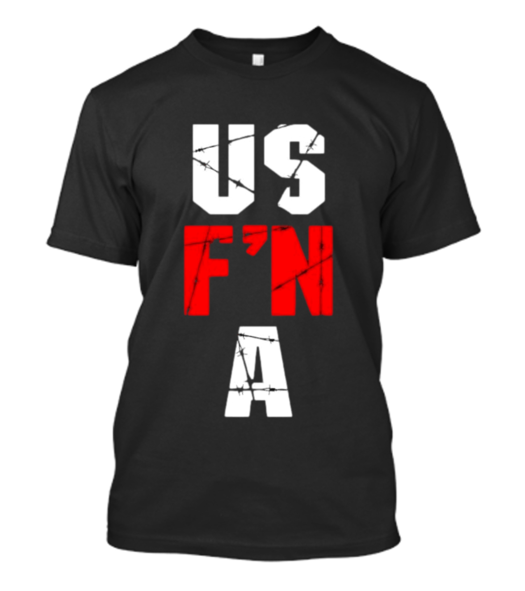 United States US F N A Barbed Wire T-Shirt