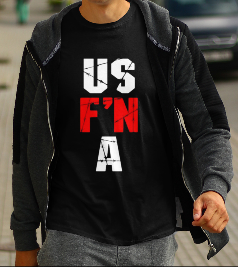 United States US F N A Barbed Wire T-Shirt