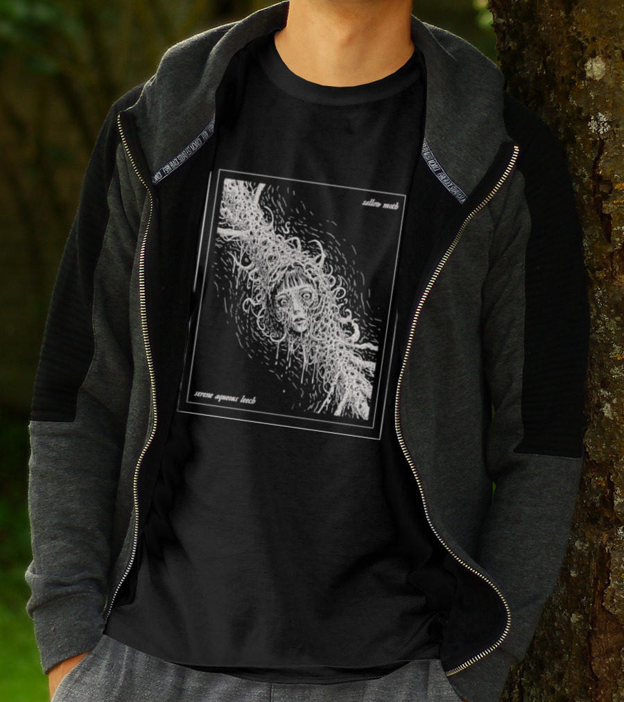 Sallow Moth Serene Aqueous Leech Surreal Horror Waveform T-Shirt