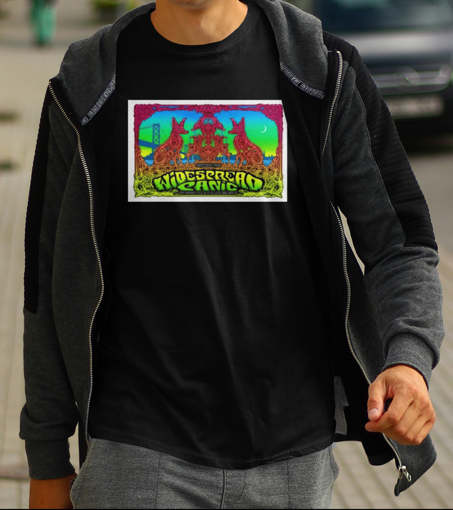 Widespread Panic Live At Fox Theater Oakland Jul 16 18 2026 Concert With Psychedelic Art And Bridge T-Shirt