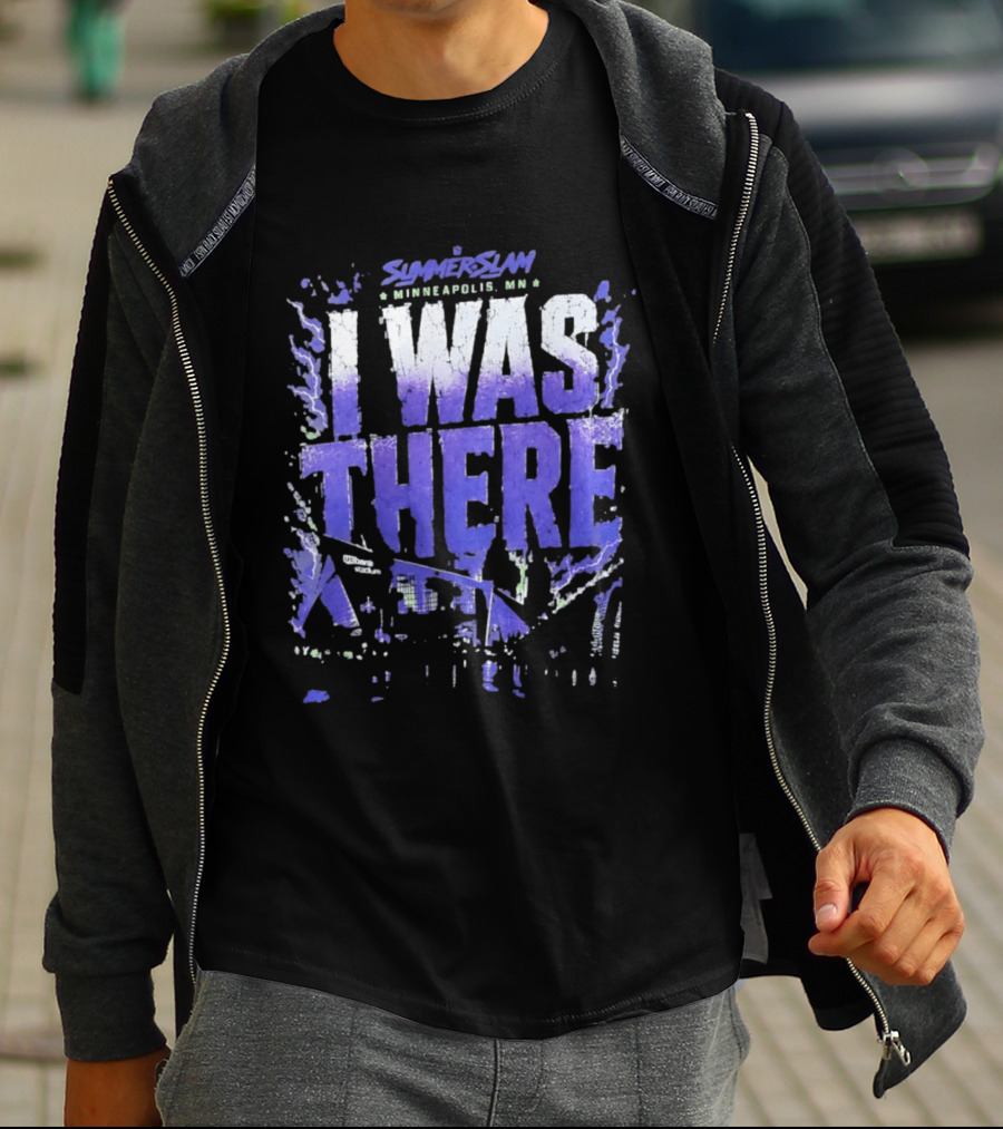 SummerSlam Minneapolis MN I Was There US Bank Stadium WWE Event T-Shirt