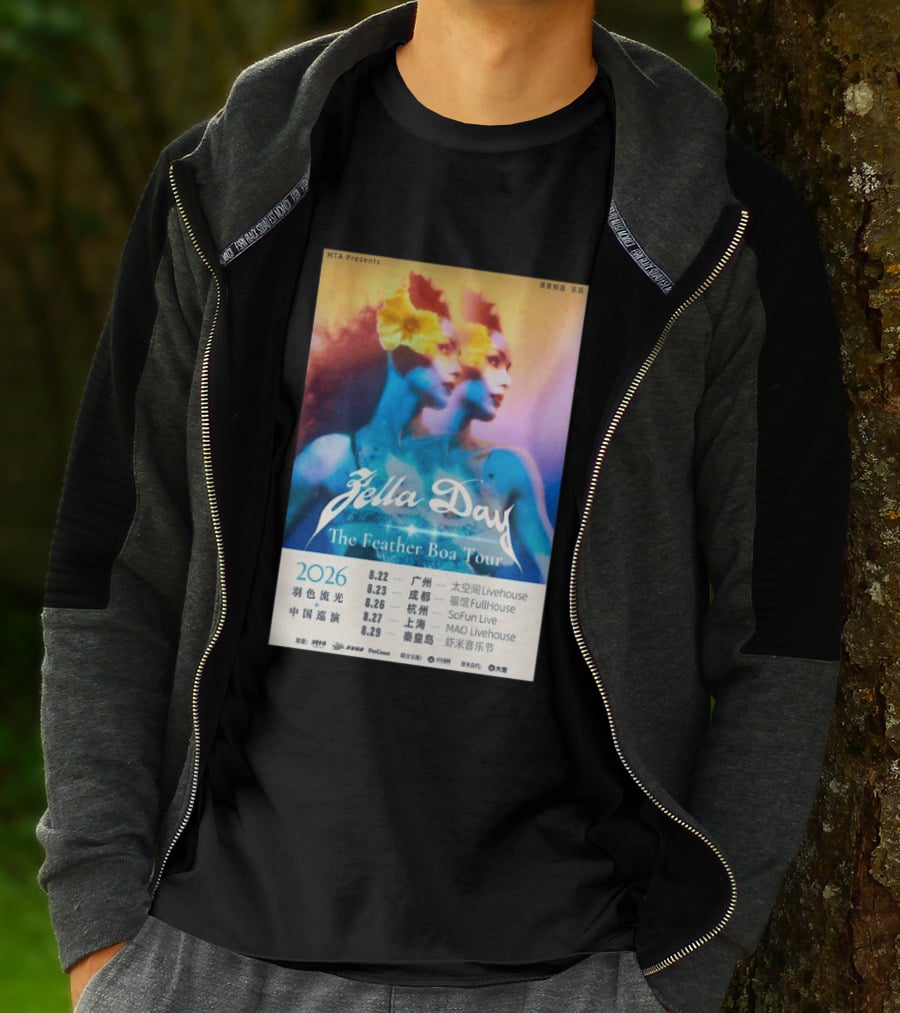 Zella Day The Feather Boa Tour 2026 China Dates August Guangzhou Shanghai Beijing T-Shirt
