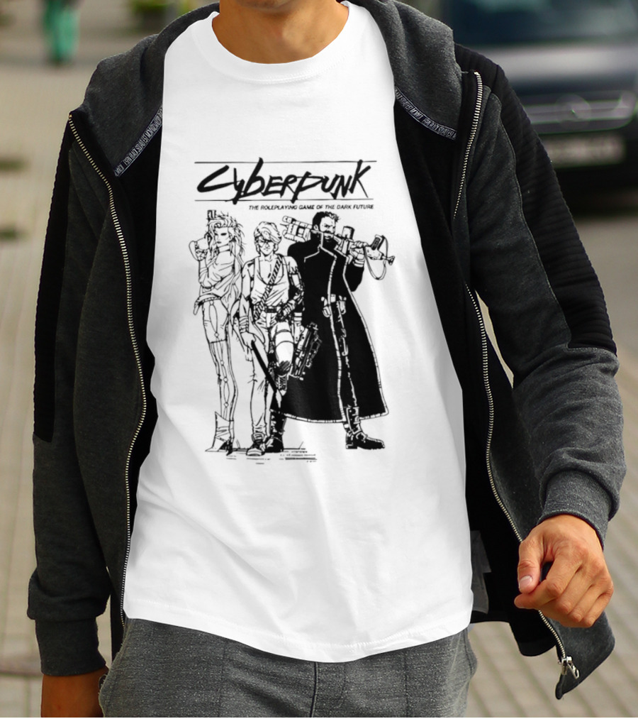 Cyberpunk The Roleplaying Game Of The Dark Future Silhouette Art Characters T-Shirt