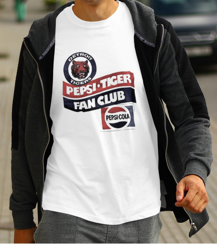 Detroit Tigers Pepsi Tiger Fan Club Pepsi Cola T-Shirt
