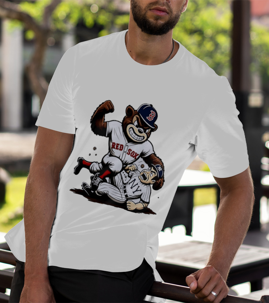 Red Sox Bear Vs NY Yankees Rivalry Showdown T-Shirt